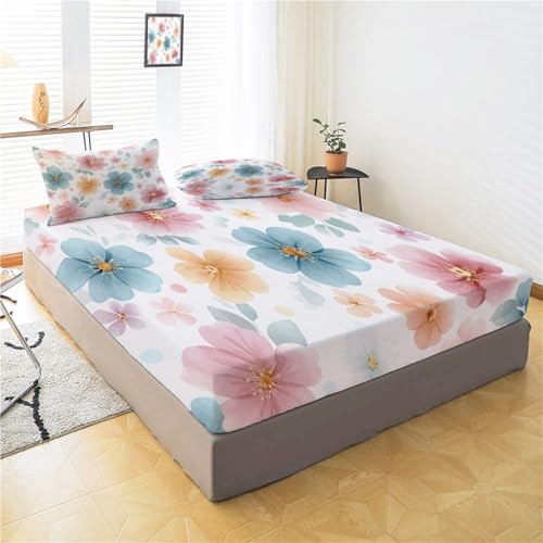 Drap housse 160x200 motif floral mignon pour transformer l'ambiance de votre chambre à coucher