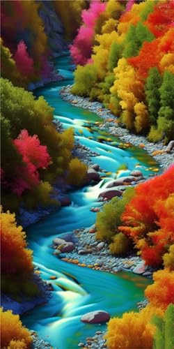 Peinture diamant montagne 5D grand format 40x90cm pour adulte