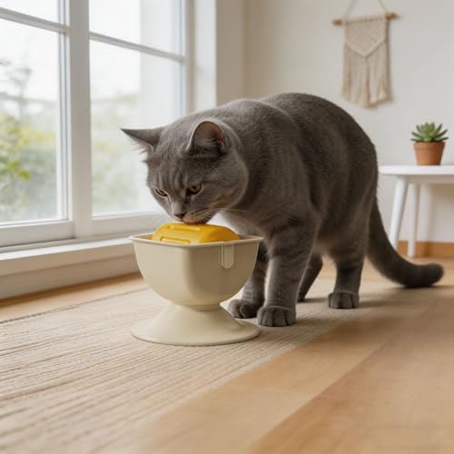 TFAOYS Interaktion Futterstation für Hunde und Katzen, rutschfestes, erhöhtes und rollendes Design, Leckkissen, Futternapf für trockenes Nassfutter, Leckereien, langsamer Futternapf-6