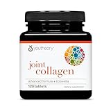 Youtheory Joint Collagen Advanced - Hair, Nail, Bone, Muscle & Joint Support* - Collagen for Women & Men - with 18 Amino Acids, Boswellia Extract, Turmeric & Quercetin - 120 Tablets (60-Day Supply)