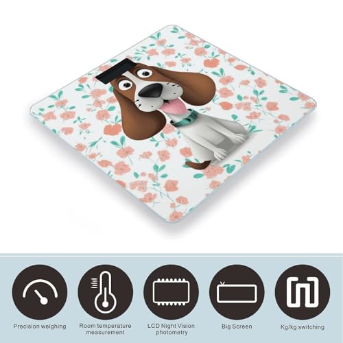 Báscula de baño digital Funny Dog con pantalla LED miniatura 3