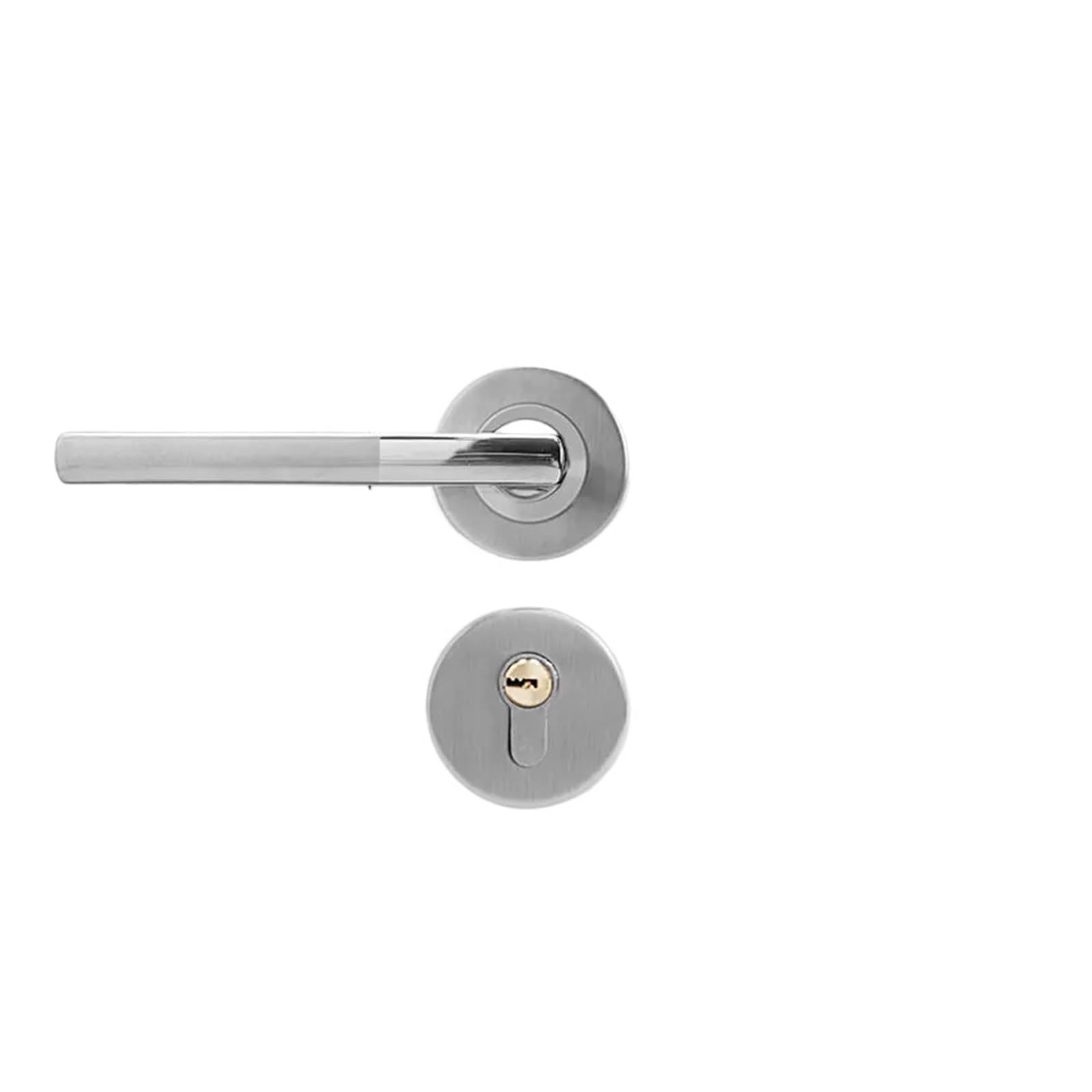 SJLOYNWQ 1 Set of Stainless Steel Silent Door Lock Indoor Split Handle Household Hardware with Key(B2)