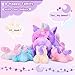 IKASA Mommy Unicorn Toys for Girls Age 4-6,Mom and Baby Stuffed Animal Plush Toy,Small Family Set Toy with Little Babies,Gifts for Kid (Unicorn,18