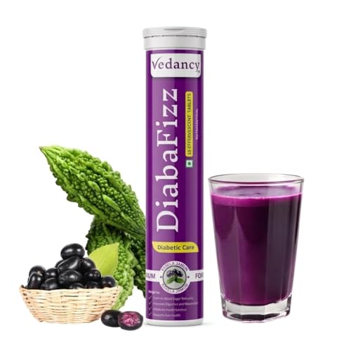 Image of DiabaFizz Karela Jamun Fizz Effervescent Tablets - 15 Tablets | Helps in Blood Sugar Management | Promotes Healthy Glucose Levels | Boosts Digestive Health | Pack of 1