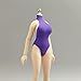 Fremego 1/12 Scale Female Clothes,Female High Neck Bodysuit Swimsuit Open Chest Skirt Swimwear Clothing Accessory for 6inch Action Figure Body (Purple, High Neck Bodysuit Swimsuit)