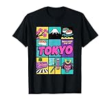 tokyo japan retro pop art icons viaggio souvenir maglietta