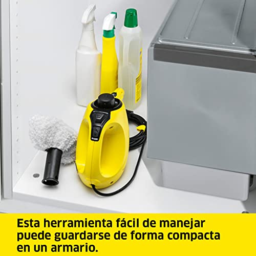Karcher-SC1-Limpiadora-de-Vapor-Manual-con-deposito-de-02-litros-calentamiento-en-3-min-y-rendimiento-de-20-m-Color-Amarillo