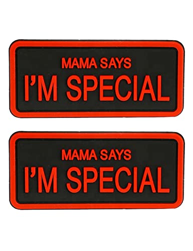 AliPlus 2PCS Mama Says I'm Special Patches Morale Patch Hook and Loop
