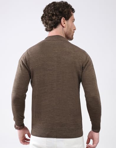 Image of Monte Carlo Men Regular Fit Full Sleeve Solid T Neck Winter Pullover (Pack of 1)