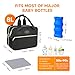 PIIOSER Breastmilk Cooler Bag with Ice Pack, Compatible with Wearable Breast Pumps & Accessories - Portable Pumps Carrying Case for Nursing & Working Moms, Black
