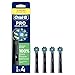 Oral-B Pro Cross Action Electric Toothbrush Head, Electric Toothbrush Heads, X-Shape and Angled Bristles for Deeper Plaque Removal, Pack of 4 Toothbrush Heads, Black, Replacement Heads
