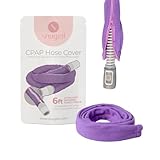 Snugell CPAP Hose Cover – 6ft Tubing Wrap in Purple – Compatible with ResMed, Fisher & Paykel, and Other Brands – Ultra-Soft Full Zippered Fleece CPAP Tube Cover for Insulation and Protection