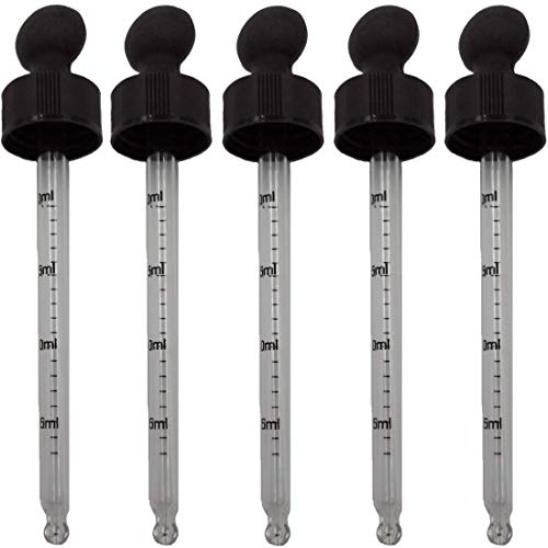 Glass Eye Dropper 4 oz(120ml) Set of 6 Droppers W/Screw Top | Glass Eye Dropper Only | Use for Essential Oils, Labware Glassware, Art & Craft Projects, Kids Craft | Long Dropper Tube | Leak Free Seal Glass Eye Dropper 4 oz(120ml) Set of 6 Droppers W/Screw Top | Glass Eye Dropper Only | Use for Essential Oils, Labware Glassware, Art & Craft Projects, Kids Craft | Long Dropper Tube | Leak Free Seal