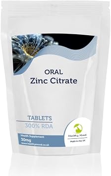 Zinc Citrate 30mg Tablets Zn Element 300% NRV Oral Elemental Xtra Veg Pills Supplements 7 x 7 1 Week Supply