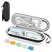 TYSORETY Toothbrush Travel Case for Oral B/Oral-B Pro 1000 1500 5000 7000 and Philips Sonicare 4100 1100 5300 5100 6100/ iO Series Electric Toothbrush, Hard Protective Storage Cases (Black case&Cap)