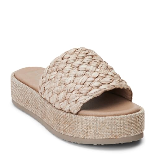 BEACH by Matisse Womens Cairo Platform Casual Sandals Casual Low Heel 1-2" - Beige - Size 8 M