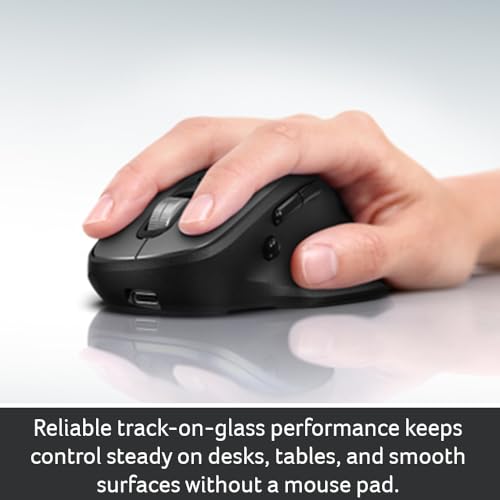 Image of Acer Mouse 570 Wireless with Triple Mode Connectivity, Track-On-Glass Optical Sensor, Up to 6K DPI, Silent Click Design, USB-C, Bluetooth, 2.4Ghz RF, Windows, Mac, Chrome - Black