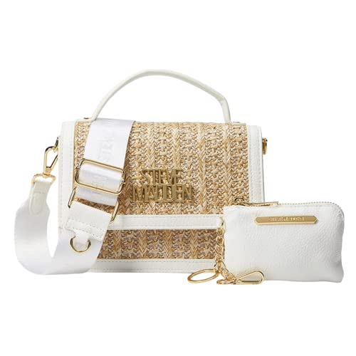 Steve Madden Bhama Satchel Bag (White/Natural) #TOP18