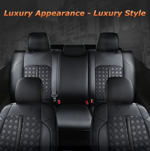 Image of Carlimeki Leather Seat Covers Custom Fit for Tacoma Gen 3rd (2016-2023) Double & Crew Cab, for SR, SR5, Limited, TRD Pro, TRD Sport, TRD Off-Road, Trail Special Edition - Fully Covered | For Double & Crew Cab only - Fits SR, SR5, Limited, TRD Pro, TRD Sport, TRD Off-Road, Trail Special Edition - Fully Covered