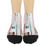Geometric (1) Cotton Socks Low Cut Sock Girl Liner Sock Funny Pack Ankle Socks Girl