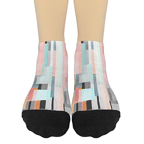 Geometric (1) Cotton Socks Low Cut Sock Girl Liner Sock Funny Pack Ankle Socks Girl #TOP3