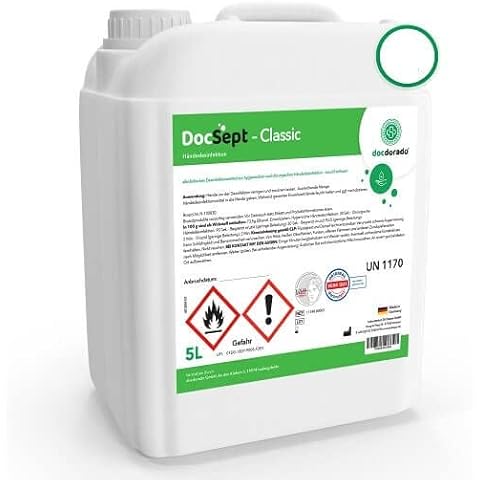 DocSept - classic | Desinfektionsmittel | Handdesinfektionsmittel | Desinfektionsmittel für Hände | verschiedene Größen | VAH gelistet | Dermatest: sehr gut (5000ml) Cover