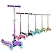 3StyleScooters® RGS-1 Monopattino per Bambini a 3 Ruote - Perfetto dai 3 Anni in su, Ruote Lampeggianti LED, Design Pieghevole e Leggero, Manubrio Regolabile (Viola)