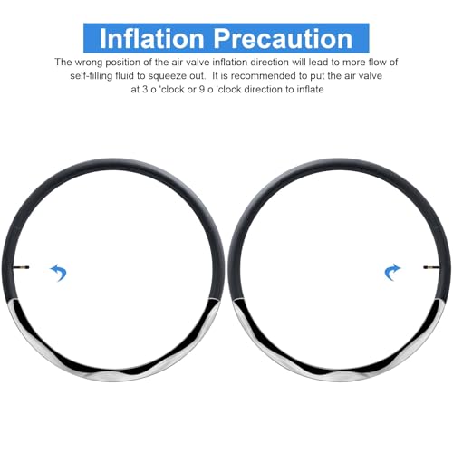 2-PCS 700C Self-Sealing Bike Tubes 700x35C 700x38C 700x40C 700x42C AV48mm Automatic Repair, Puncture Resistant Compatible with 700x35C/36C/38C/40C/42C/43C Heavy Duty Bicycle Tire Tubes Schrader Valve