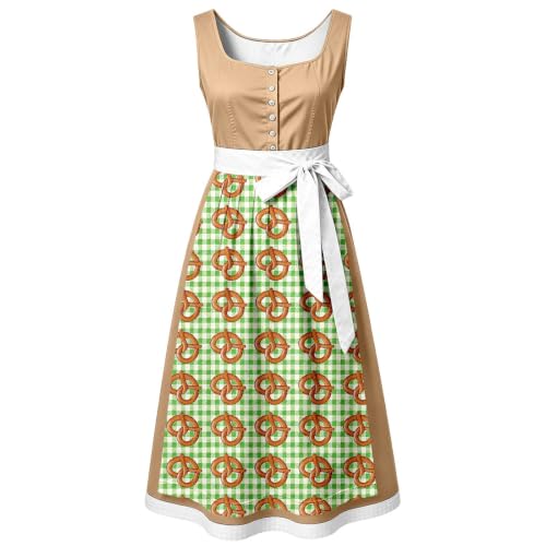 Dirndl tirolés largo para Oktoberfest y eventos tradicionales