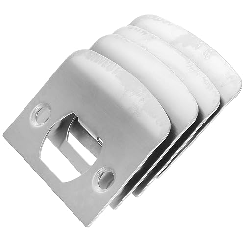 Gatuida Gâches de Porte en Acier Inoxydable Plaques de Protection pour Pêne Dormant Résistantes à la Corrosion Kit de Réparation 4 Pièces pour Portes Intérieures et Extérieures