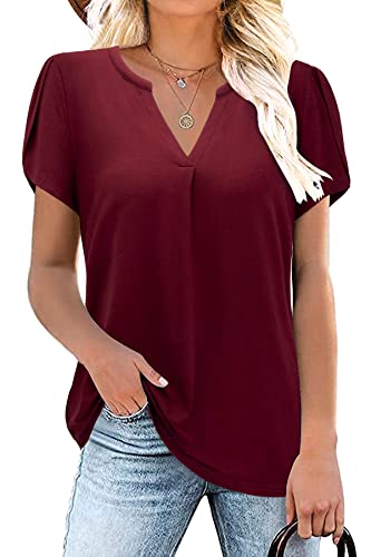 Siddhe Damen Blusen Elegant Kurzarm Sommer Longbluse Schicke Oberteile für...