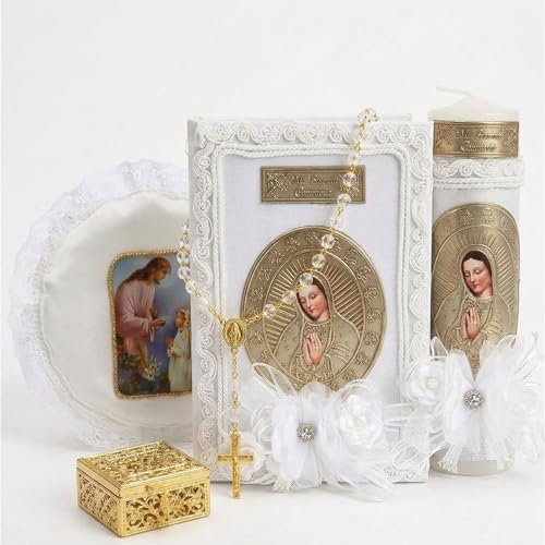 First Communion Bible and Candle - Biblia y Vela de Primera comunión para niña - Vela para Primera comunion niña - First Communion Candle Set for Girl - recuerdos de Primera comunion