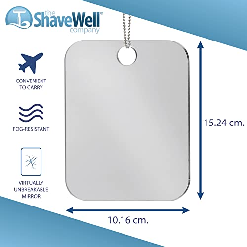 The Shave Well Company SW-004 Anti-Fog Camping Mirror For Shower, Shaving, Signaling, And More | Fogless Bathroom Shower Mirror For Shower, Hiking, Backpacking, Outdoors thumb #3