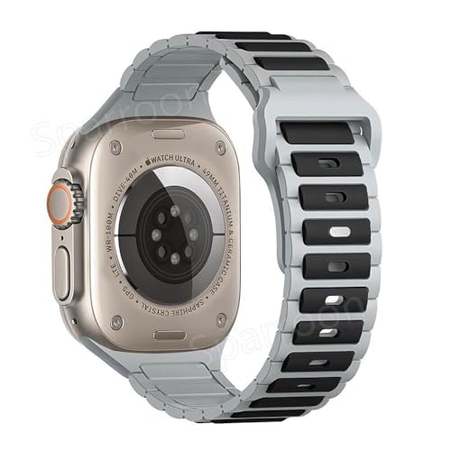 Étui de bracelet élégant en silicone pour iWatch 42/44/45/46/49 mm finition haut de gamme