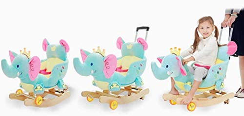 ZHANGYUEFEIFZ Schaukelpferd Plüsch Schaukeltier Pferd Rocking Horse Kinderstuhl Baby Trojan Spielzeug Geschenk… – Bild 6