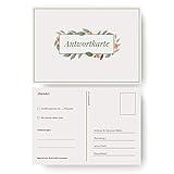 (10 x) Antwortkarten Hochzeit Hochzeitskarten Antwort Postkarte Einladung - Schlicht