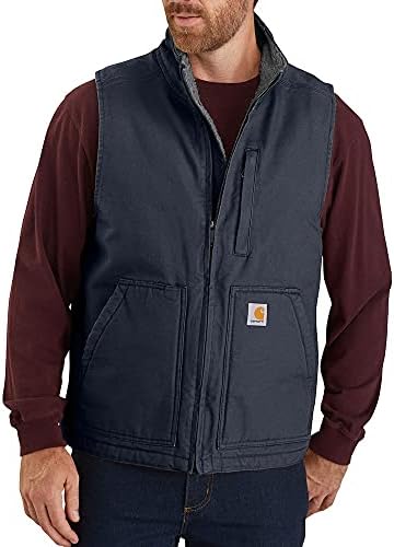 Carhartt mens Sherpa Lined Mock-Neck Vest Work Utility Outerwear