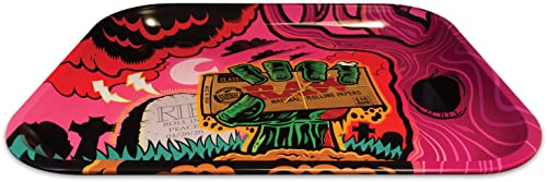 Raw Zombie Rolling Tray | Large (13.5 X 11 X 1.25") | Includes Rawthentic Certificate, Large Zombie Tray And American Rolling Club Scoop Card #TOP2