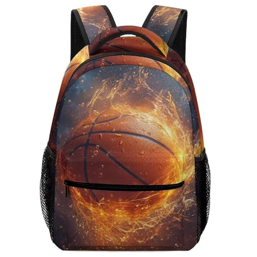 Sac à dos garçon basket-ball flamme pour soulager le dos des enfants