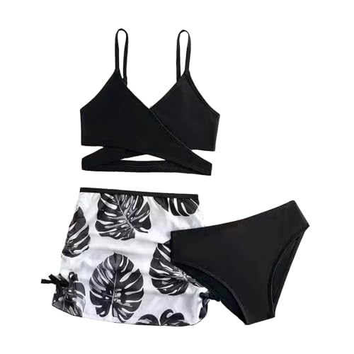 Maillot de bain ado 14 ans 3 pièces avec t-shirt manche courte et short