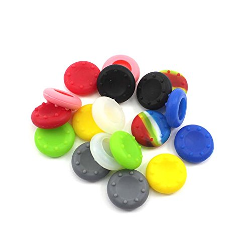 HuaYang 2Pcs Analog Thumb Grip Case Cap for XBox360 Dualshock 3 4 PS 3 Game Controller(White)