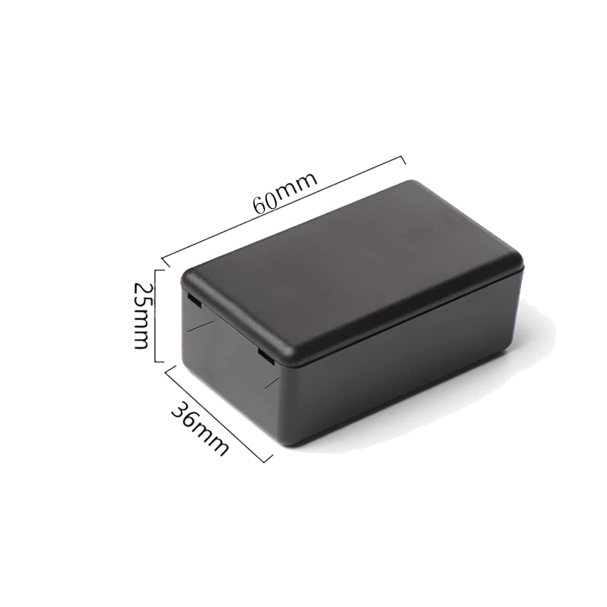 Waterproof Electrical Project Case Power Junction Box, Project Box with Cover Black Plastic (60x36 x25mm), 10 Pack