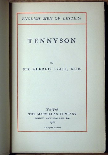 Tennyson, as a student and poet of nature [Unknown] B000863NUK Book Cover