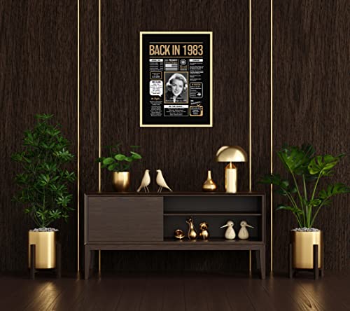 Antdecor Personalized 40Th Birthday Decorations Women, Men, Her, Him - Unframed Poster Gifts For Dad, Mom, Husband, Wife From Daughter, Son, Kids, Grandma, Grandpa - Back In 1983 Poster #TOP15