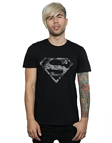 DC Comics Men's Superman Marble Logo T-Shirt XX-Large Black