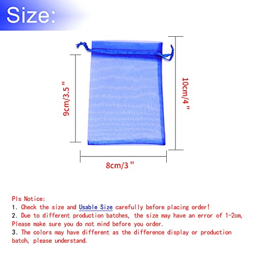 Image of Dealglad 50pcs Drawstring Organza Jewelry Candy Pouch Christmas Wedding Party Favor Gift Bags (3x4 inch, Mixed Color)
