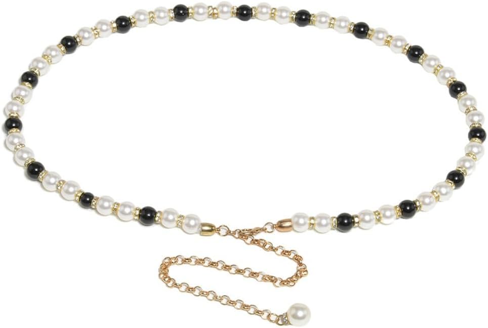 Round Pearl Waist Chain Hundreds with Accessories Dresses Sub Suit Cinching Belt