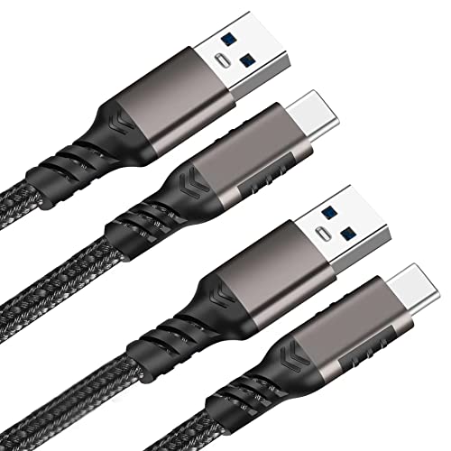 Image of LHSDMOAT USB 3.2 A To C Cable 4.92FT(1.5M), USB Type A To Type C 10Gbps 3A/60W Nylon Cover Fast Charging Cable Compatible For Smart phone, Tablet, Latop, Computer, External SSD (2pack)