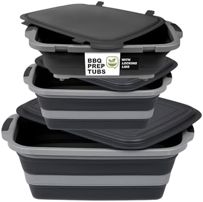 Tuppers plegables para BBQ 30L y 16L juego de 3 piezas miniatura 1
