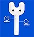 HABETI New Jeans Lightstick Offical Light Stick with Photocards, White